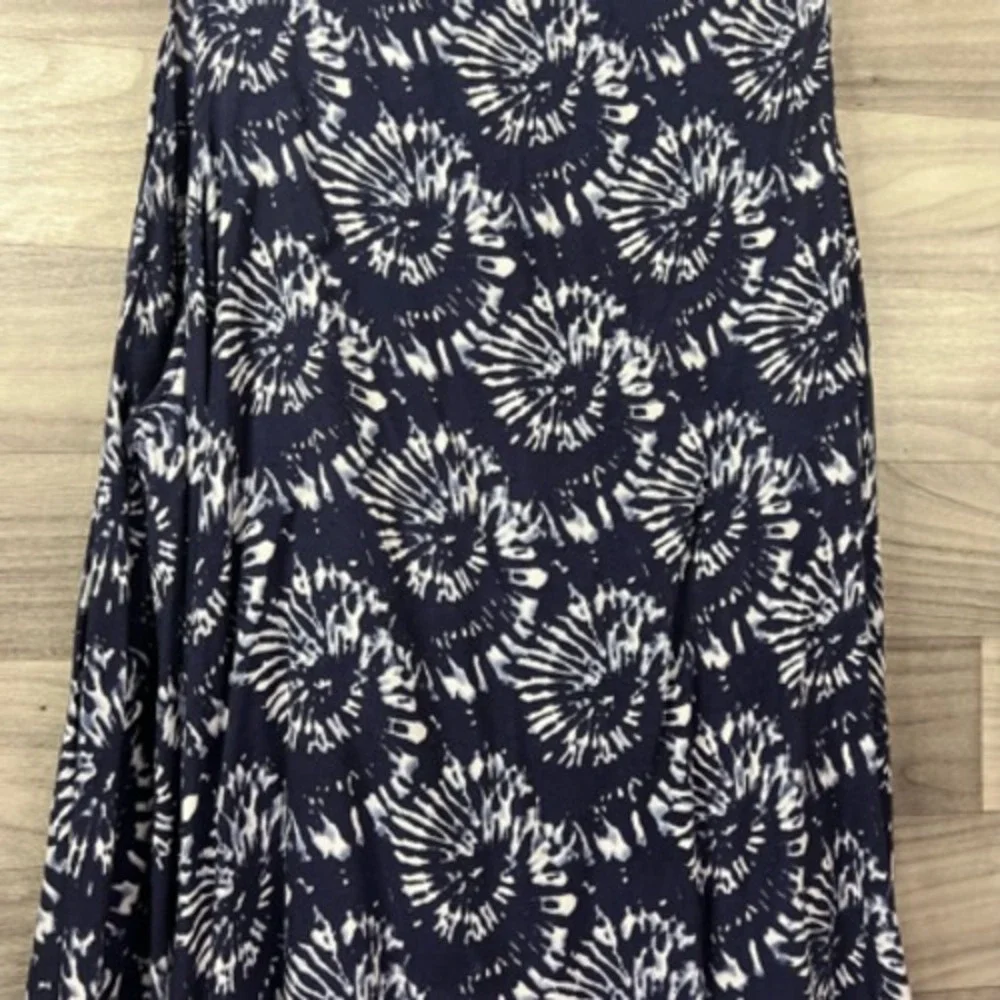 Ellos Womens Shrug‎ Blue White Tie Dye Sleeveless Open Front Fly Away Cover Up 0